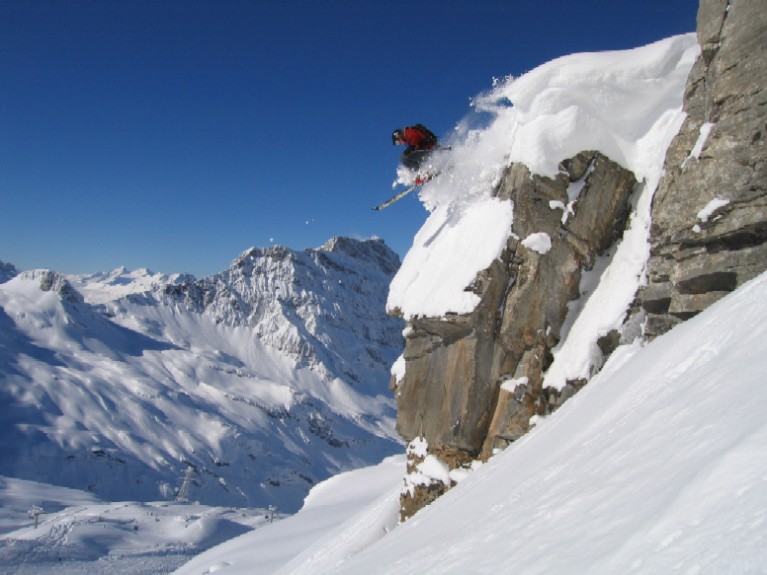 cliff drop in engelberg