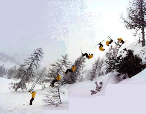 cliff front flip, badly sequenced