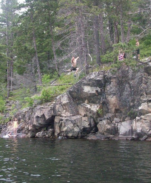 Cliff jumping in northern ontario