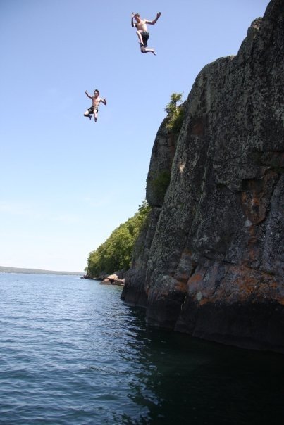 Cliff jumping