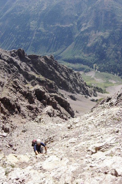 Climbing Pyramid Peak