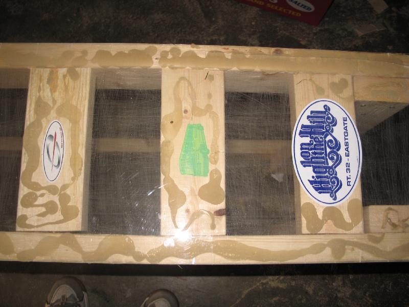 close up of top glued down