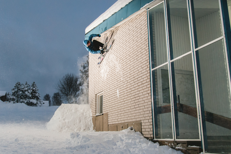Cold ass day and a wallride.