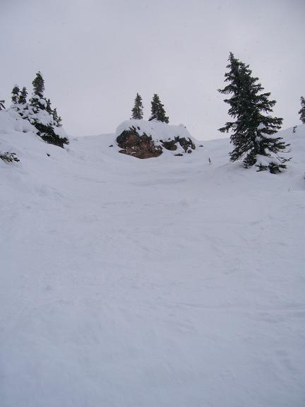 coming in over the cliff