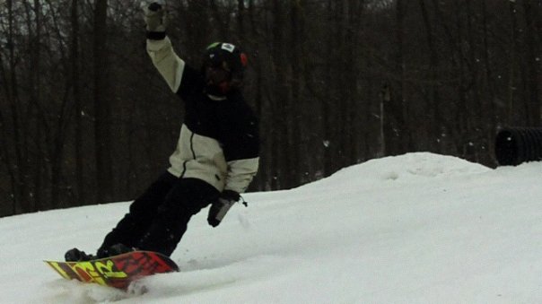 Coming off the jump 540