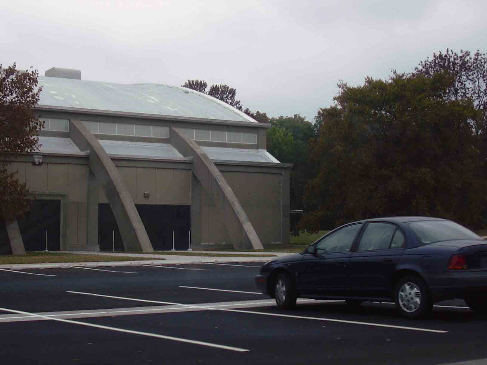 concrete railslide off the top of the building