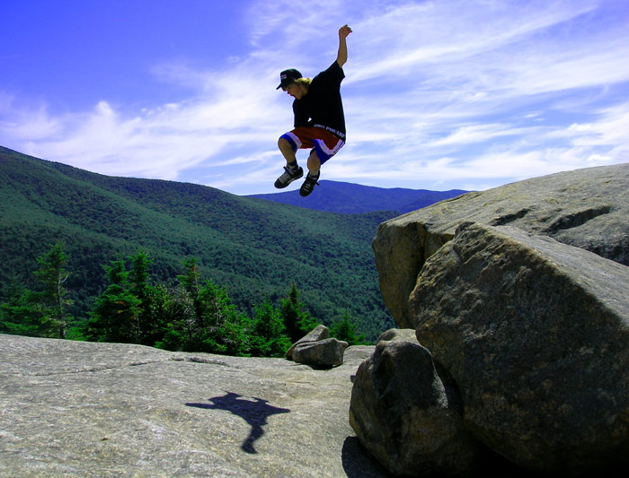 cool shot of me jumping of a rock