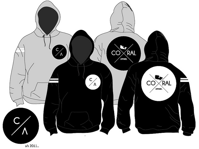 Coral. Apparel Mock-up
