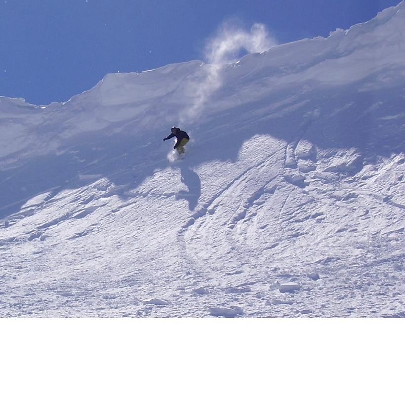 cornice drop  - not big just cool trail