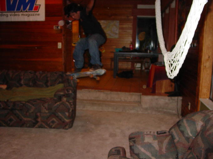 couch sliding into the living room