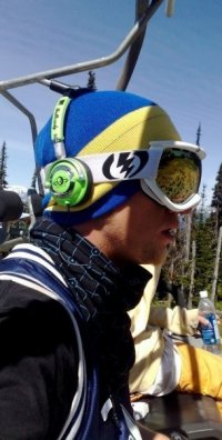 Craig on the chairlift - 1 of 2