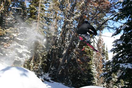 crossed up double tip grab in backwoods booter