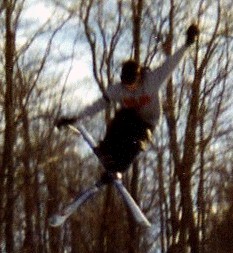 Crossed up Tail Grab off small jump