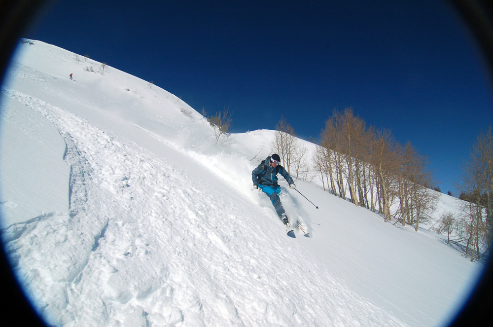 Cutting Turns at The Canyons
