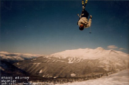 D-Spin in the backcountry overlooking 7th heaven
