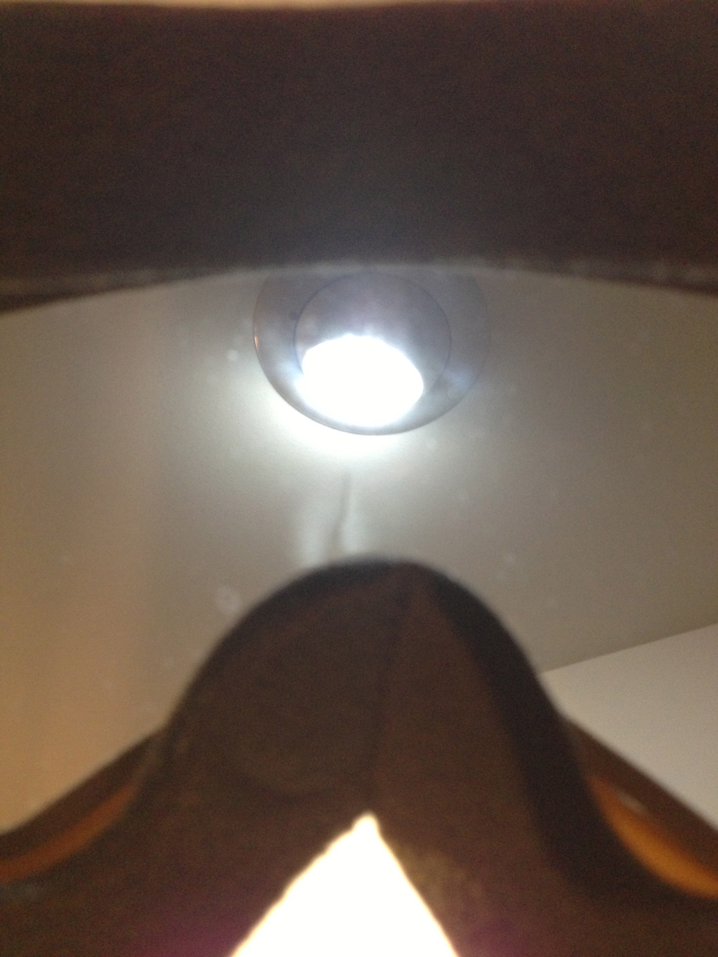 dark grey lens crack