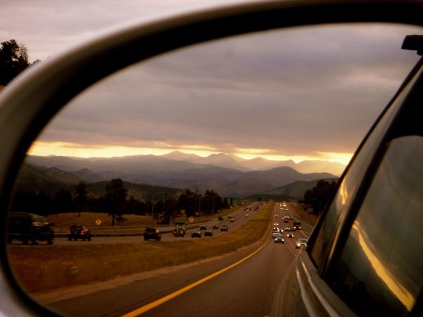 Denver bound. summit county in my rear view