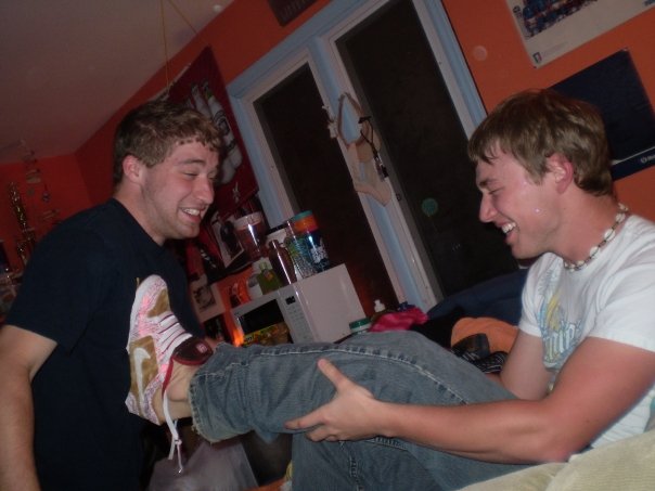 Derek and i at d's house in bri's room