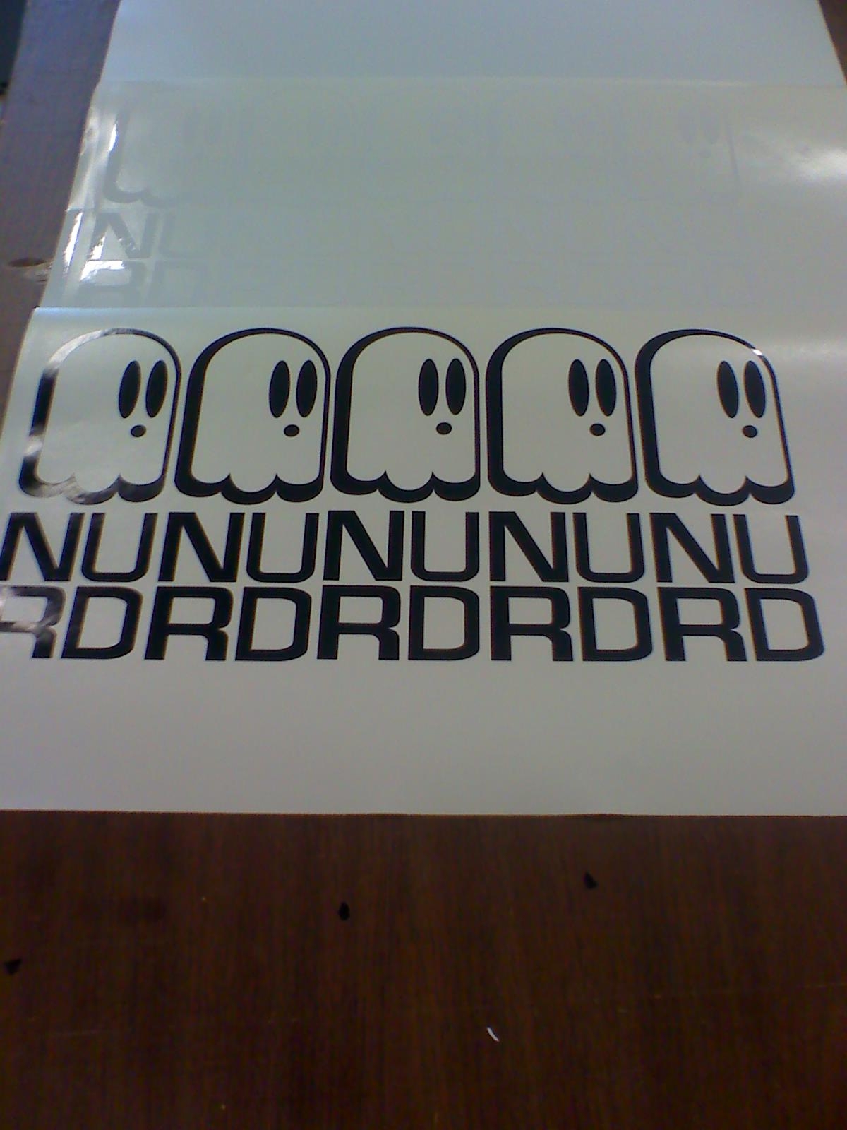 Die cuts (cant really see the white ones)