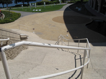Different angle of handrail