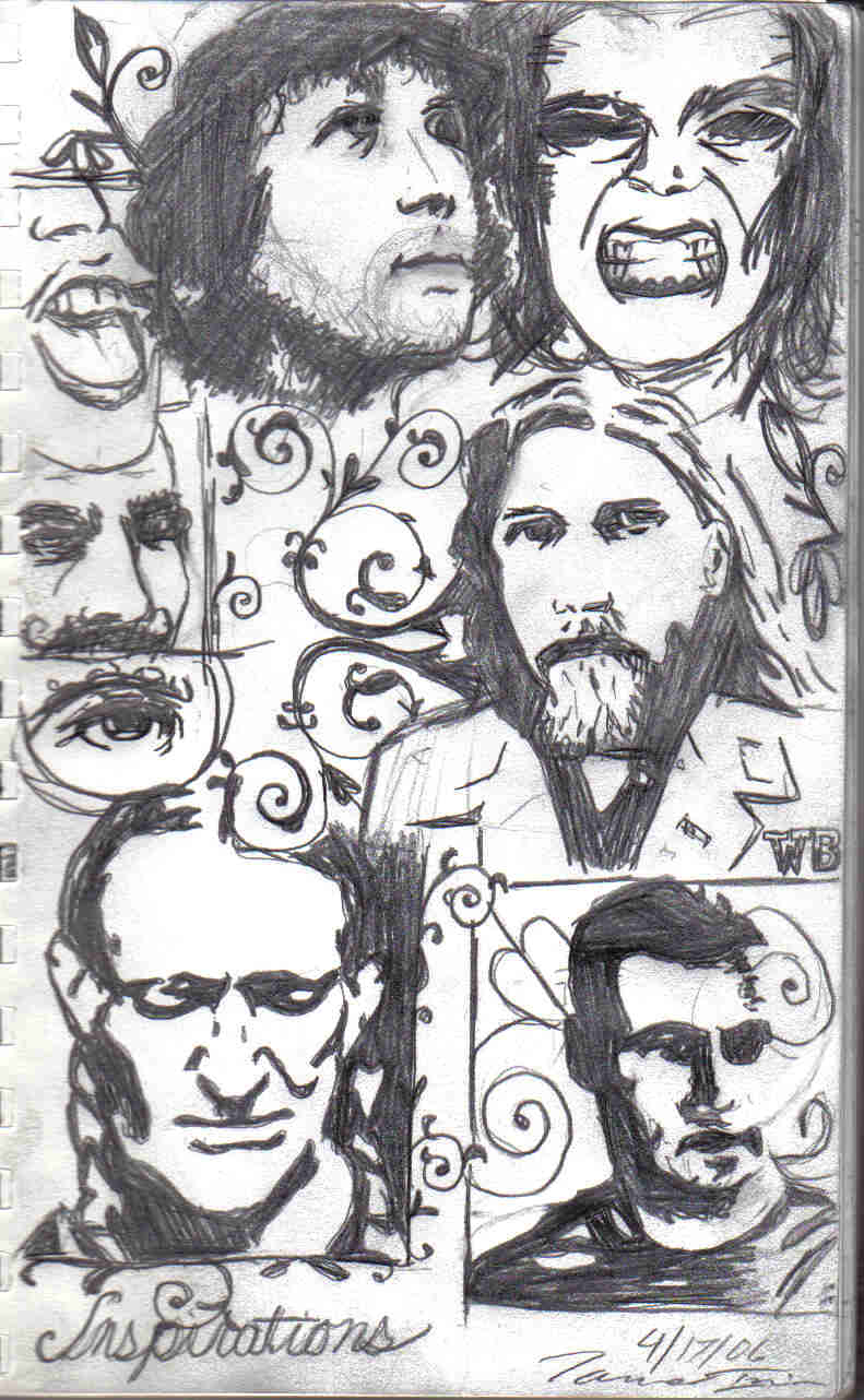 different portraits sketch