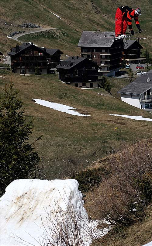 Double grab on handemade kicker