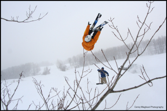 Double grab with a backflip