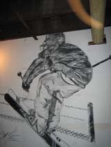 Drawing Underground. On a wall with charcoal