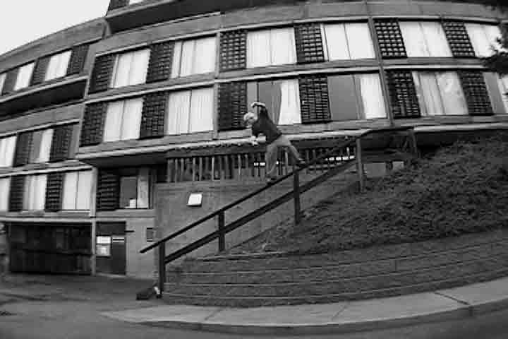 drenched handrail done with shoes