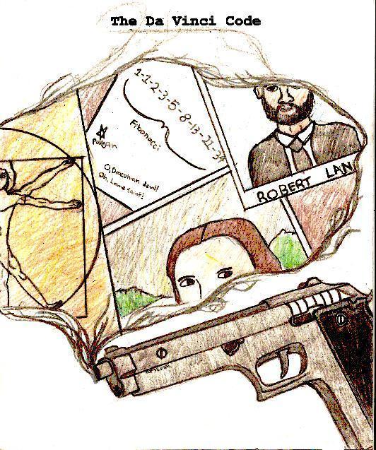 drew a new cover 4 da vinci code...english project