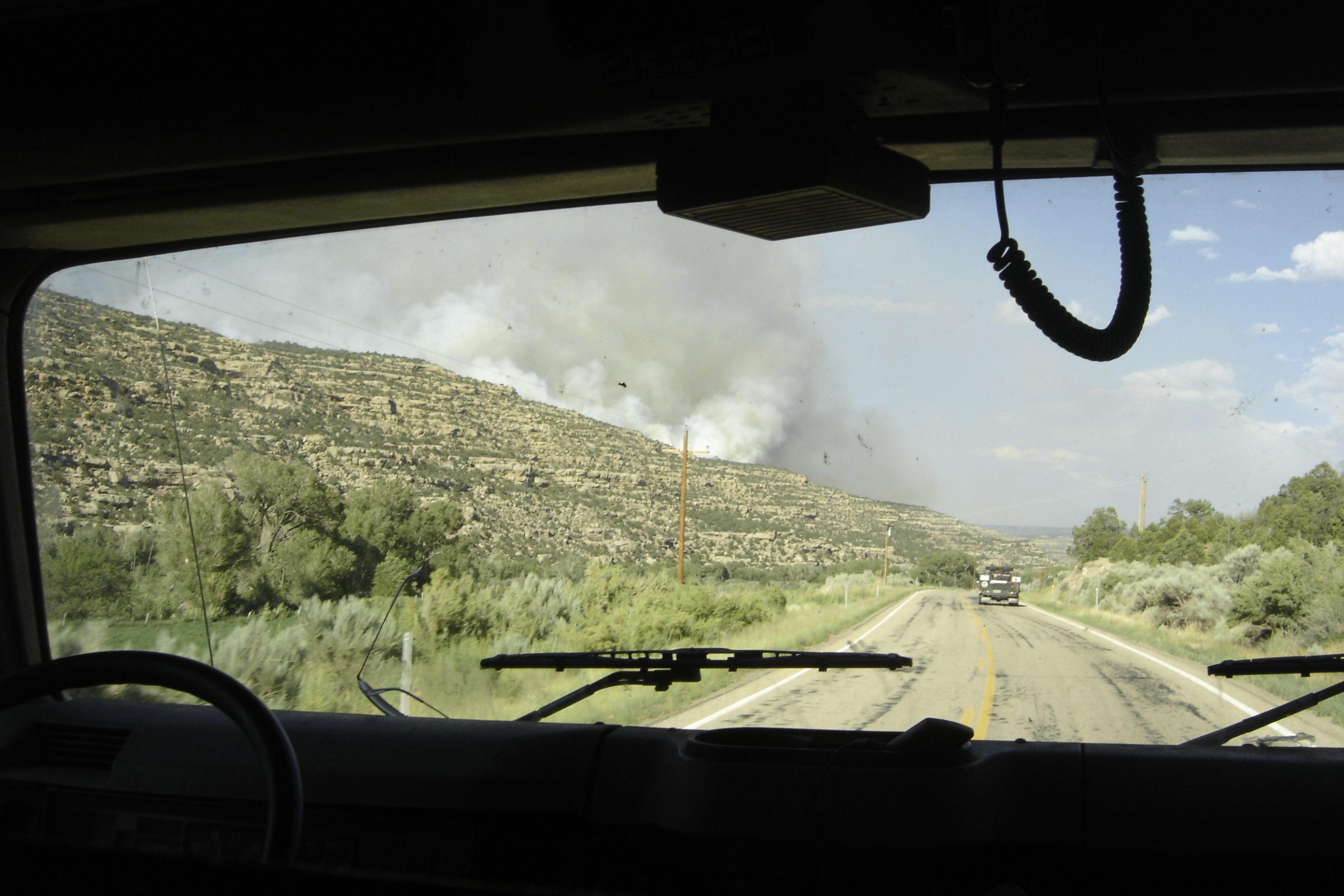 Driving to the Wagstaff Fire