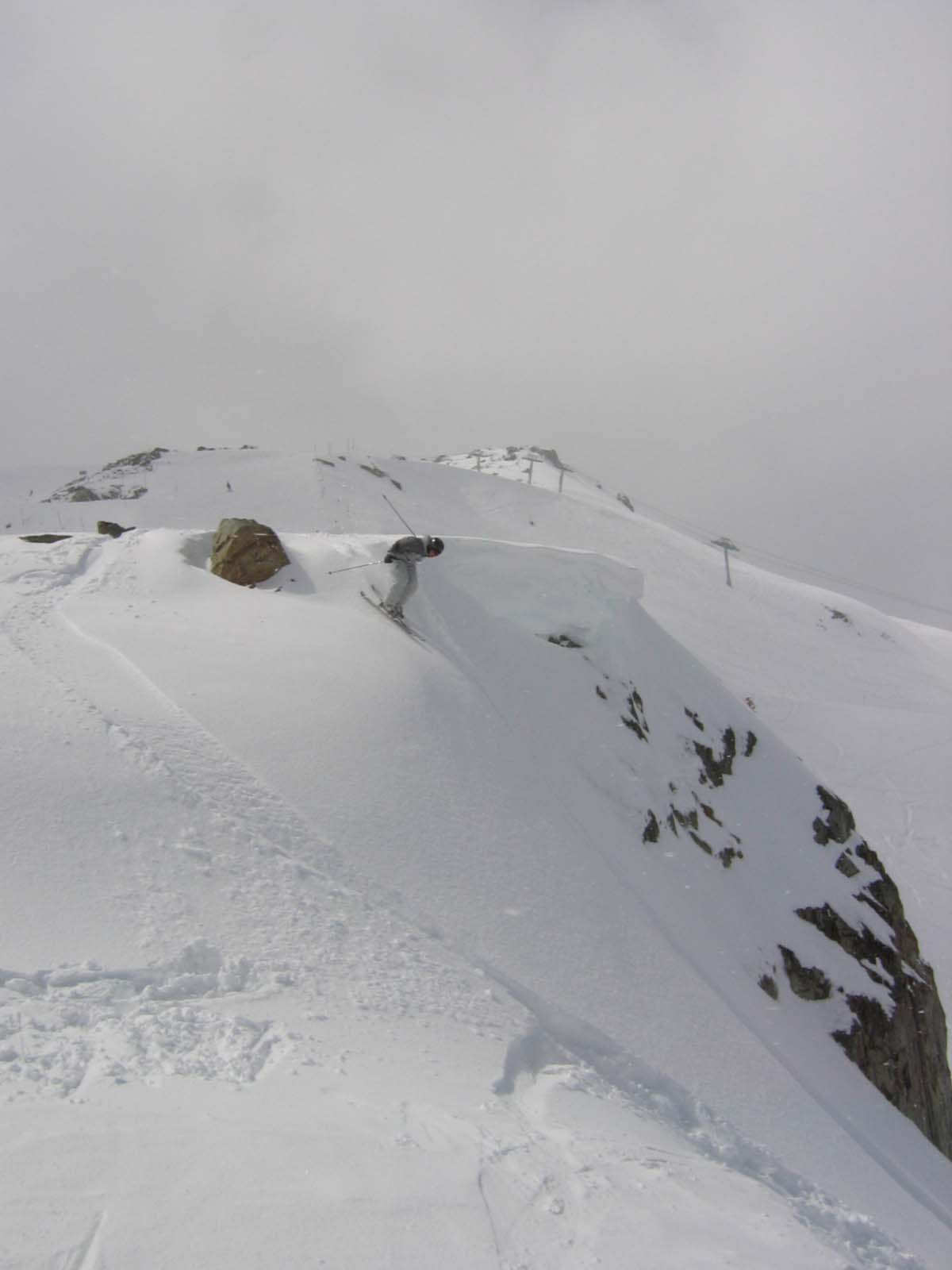 Dropping into a chute