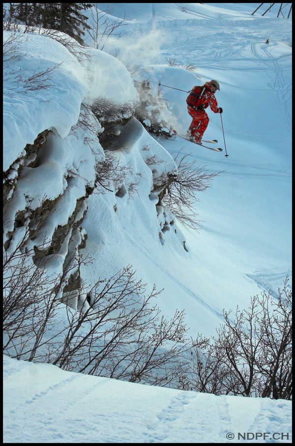 Dropping into the white...