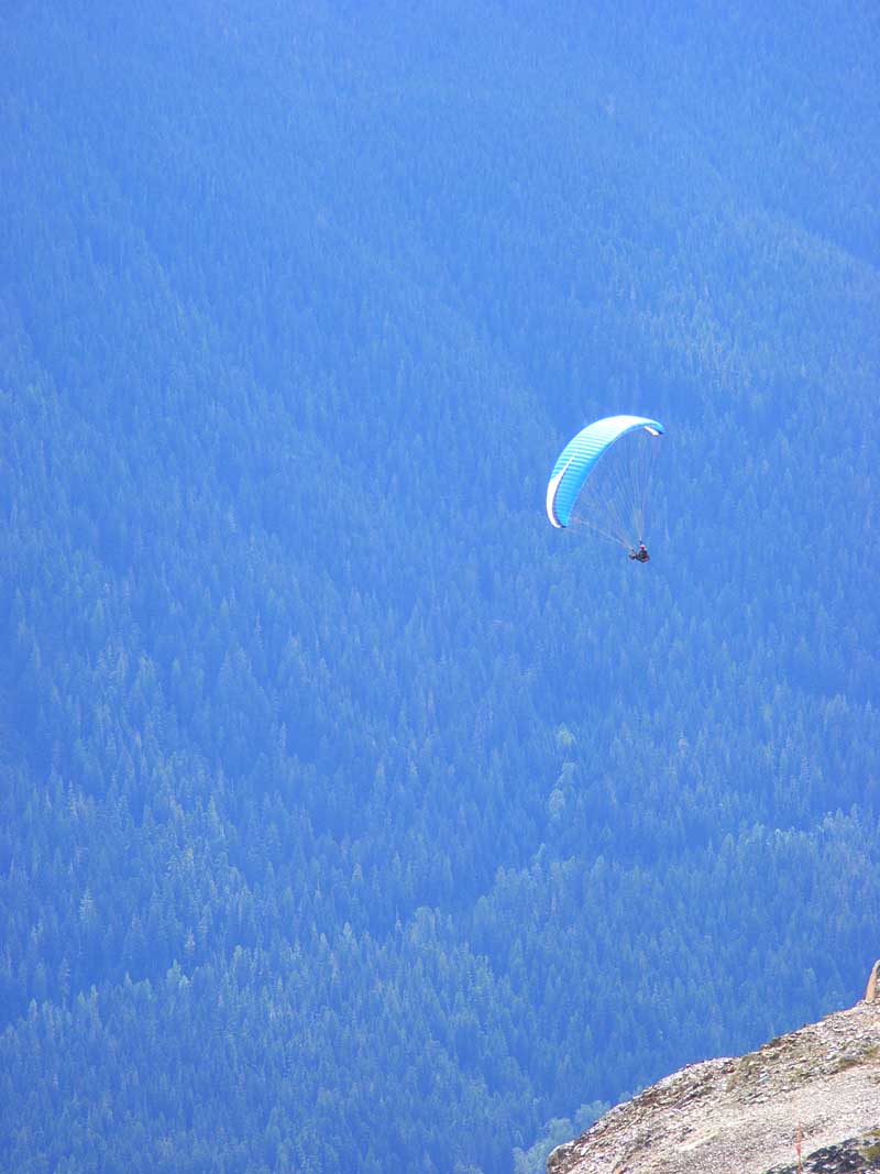 Dude Paragliding at Whistler Peak