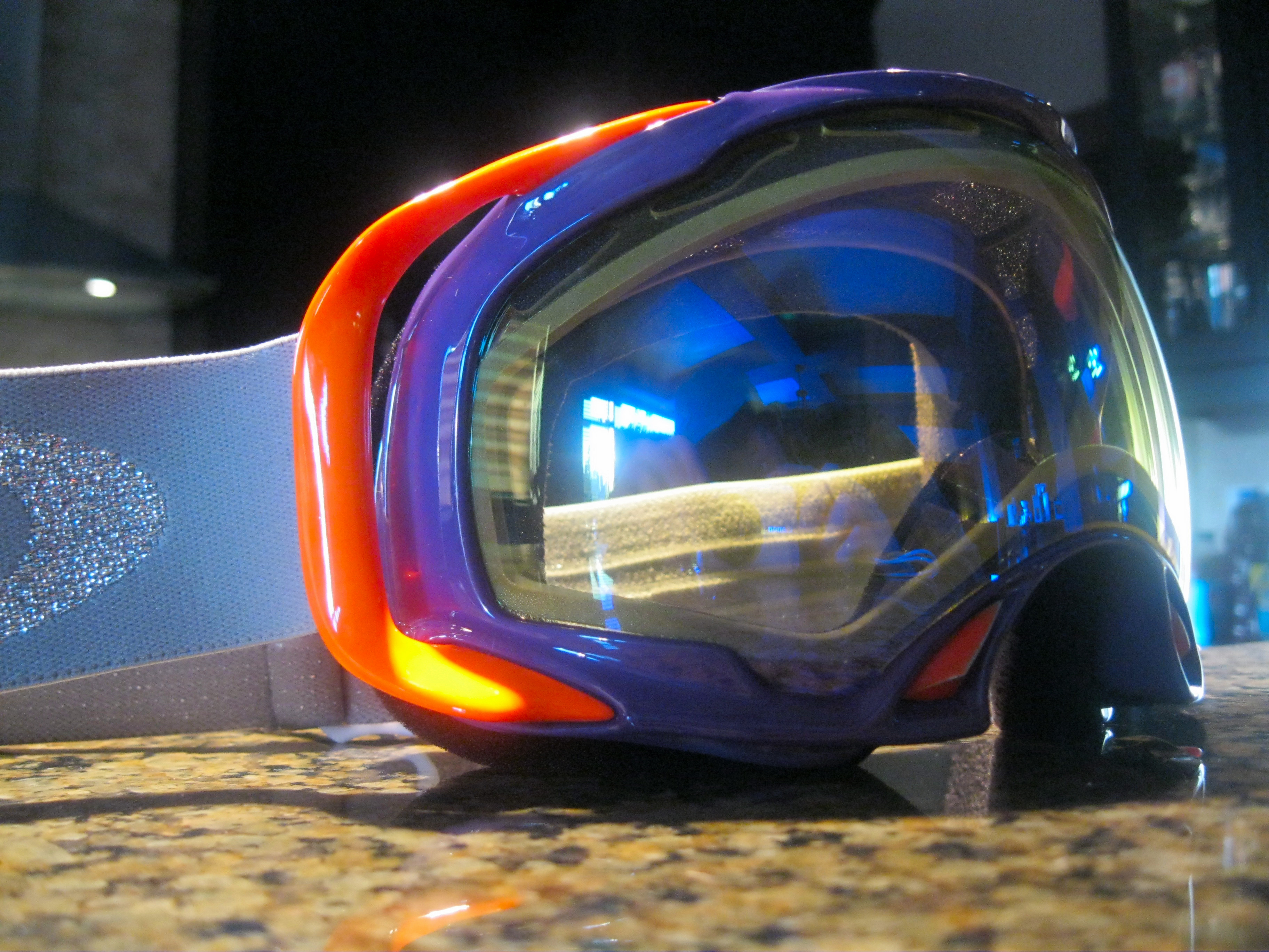 Dyed white frames purple