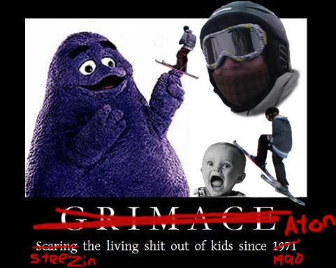 East8 photoshopped with his best buddy Grimace