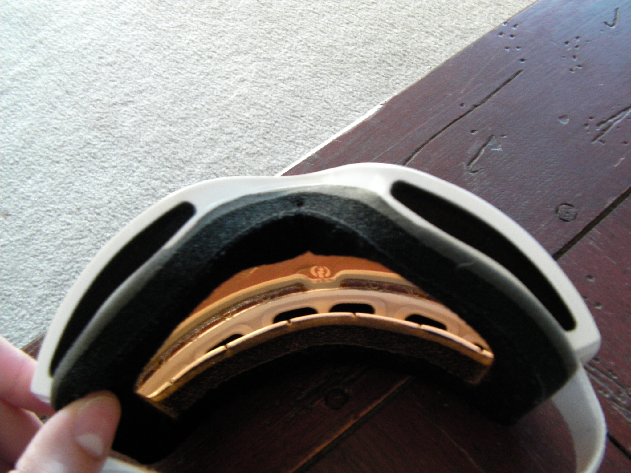 EG2 Orange Lens Light scratches that dont affect vision