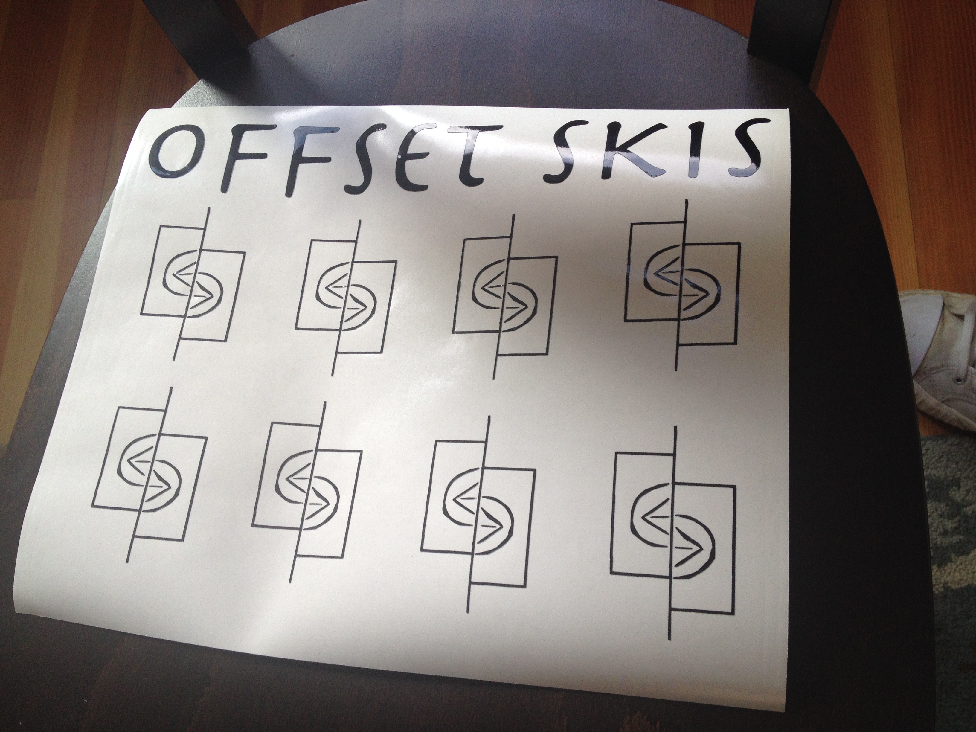 example work offset skis