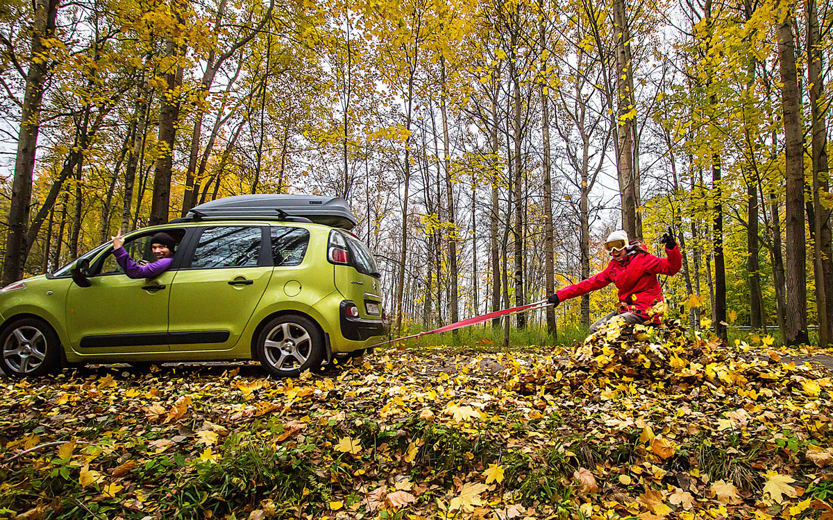 Fall without skiing?! It's impossible