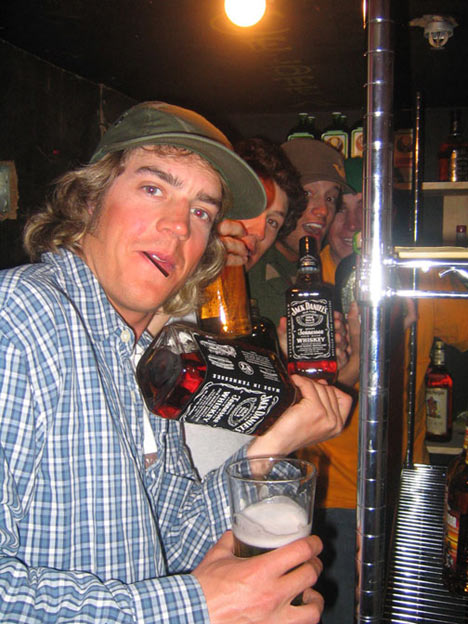 Finaly into the back room at our favorite club!