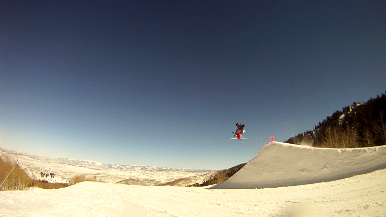 First jump at Canyons Terrain Park