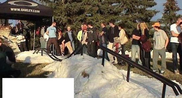 first rail at the FRESHtival oakley rail jam