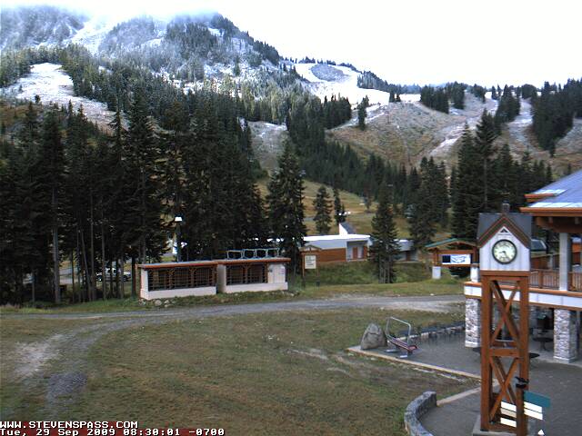 First snow at Stevens Pass