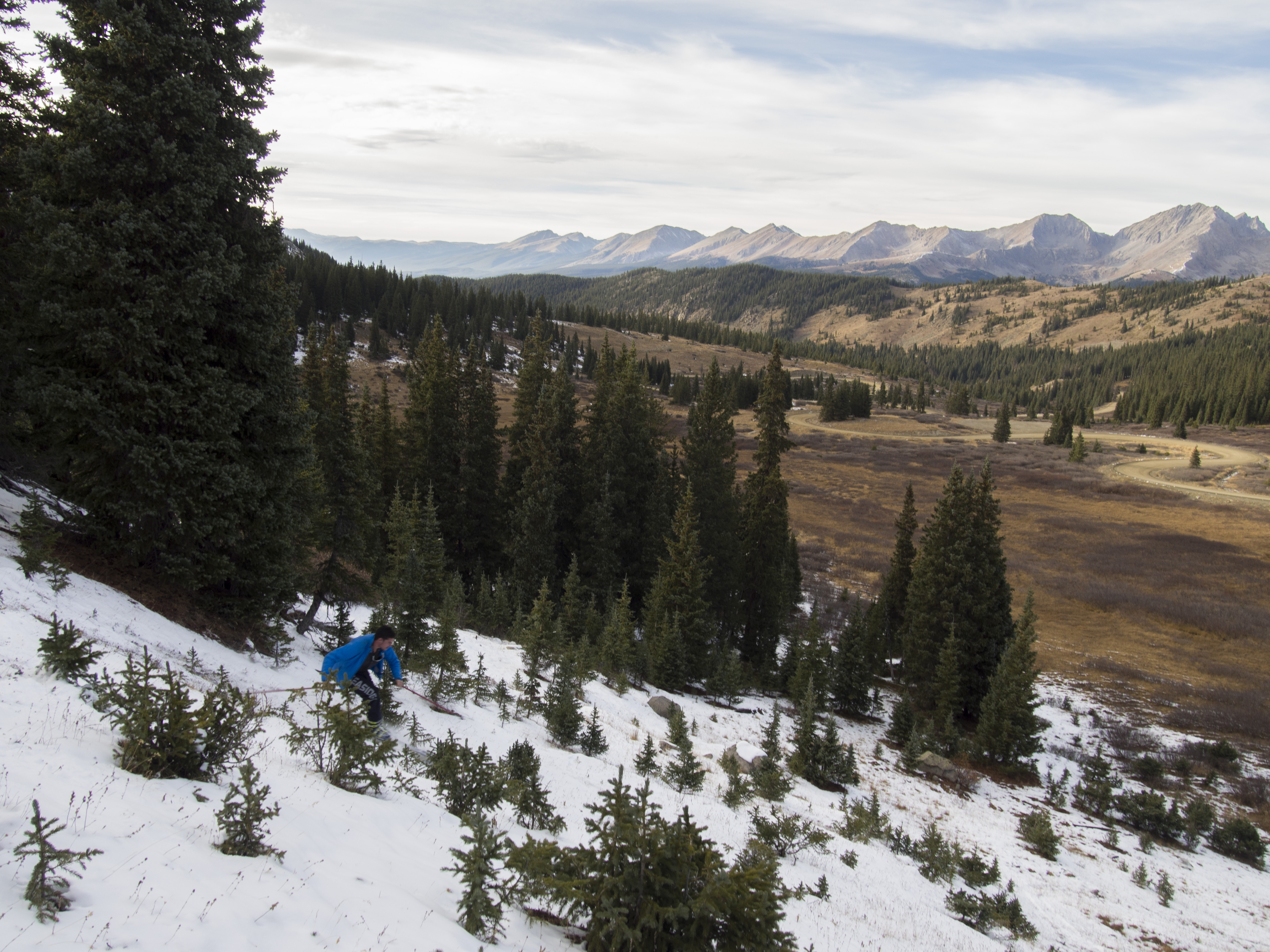 First turns at Cottonwood Pass