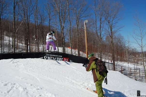 Flat down rail. ski bum