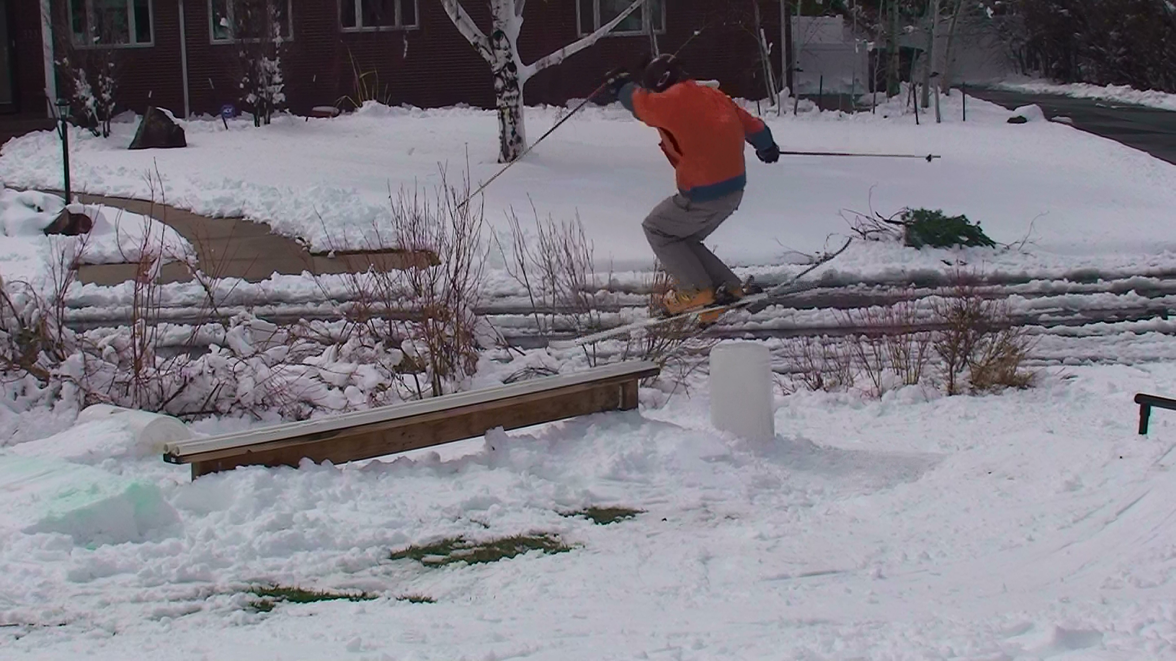 Flat PVC to Ollie over the barrel.