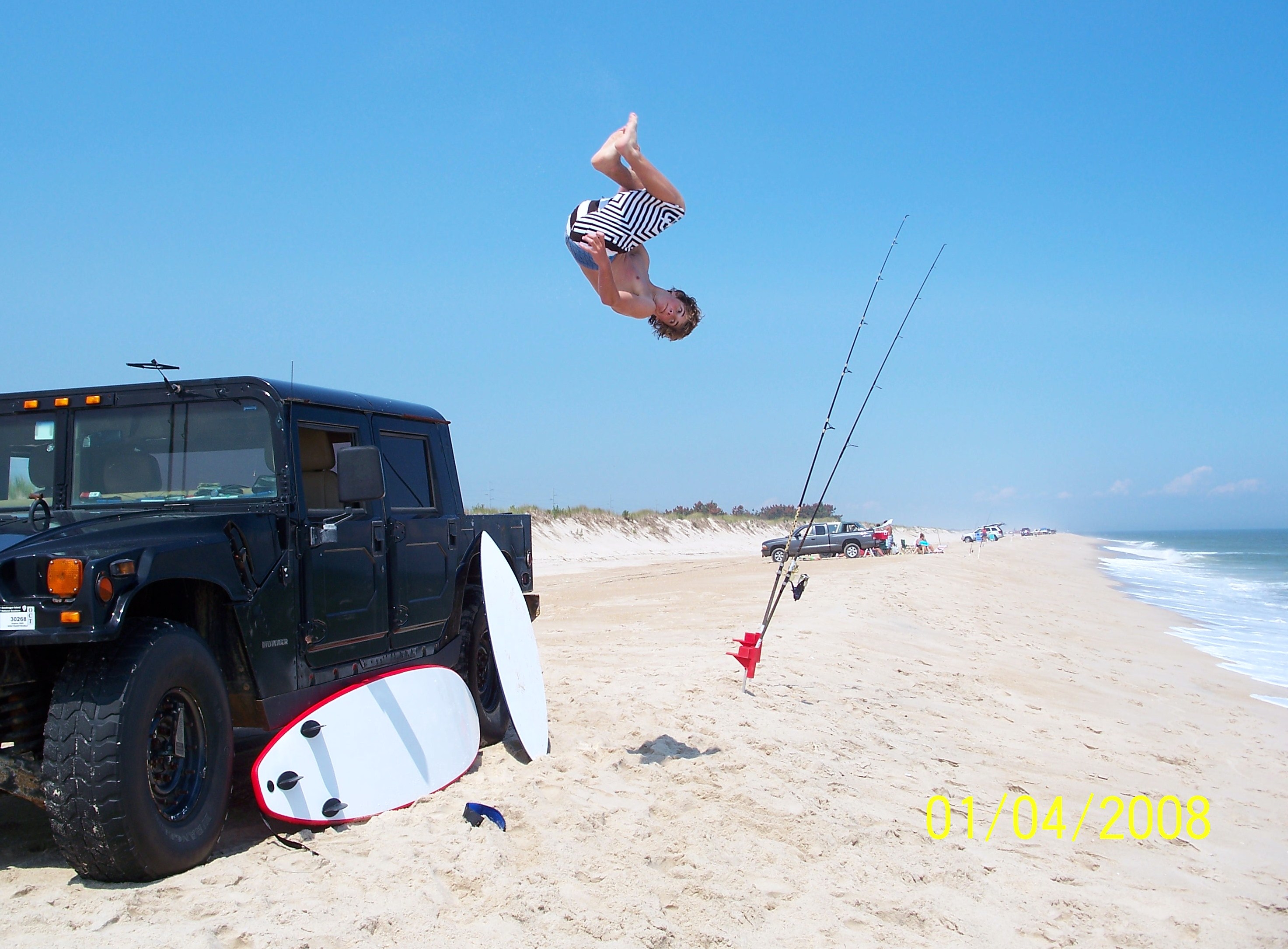 Flippin on the beach