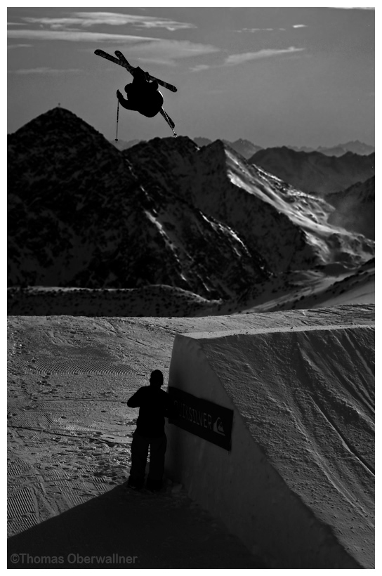 Flying over the mountains