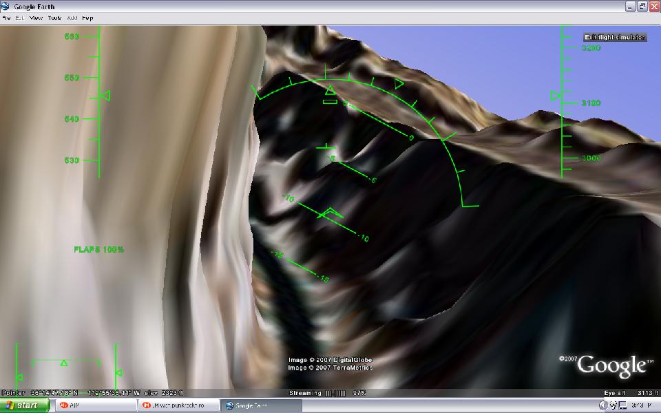 Flying through the Grand Canyon