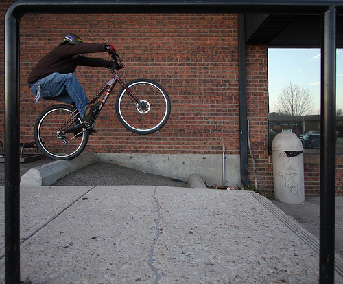 Framed parking block gap